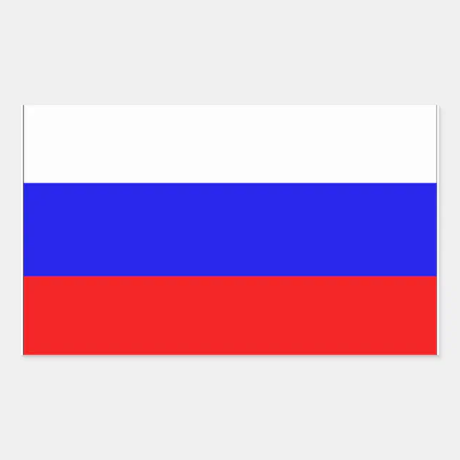 Russia Flag Rectangular Sticker | Zazzle