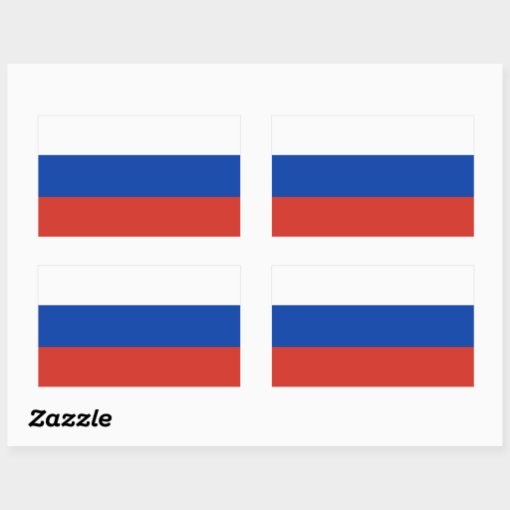 Russia Flag Rectangular Sticker | Zazzle