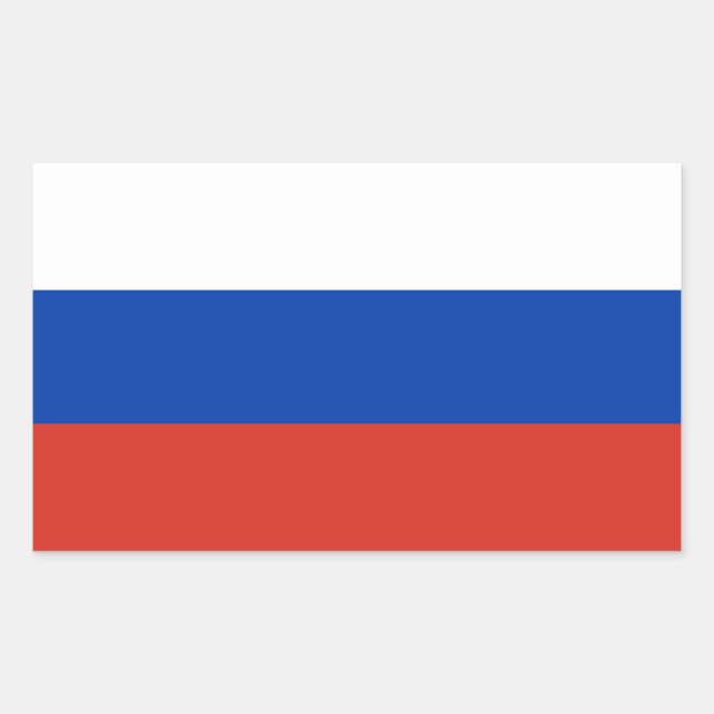 Russia Flag Rectangular Sticker (Front)