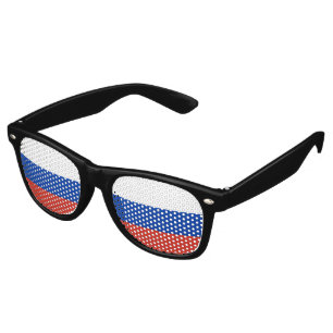 Russia flag retro sunglasses