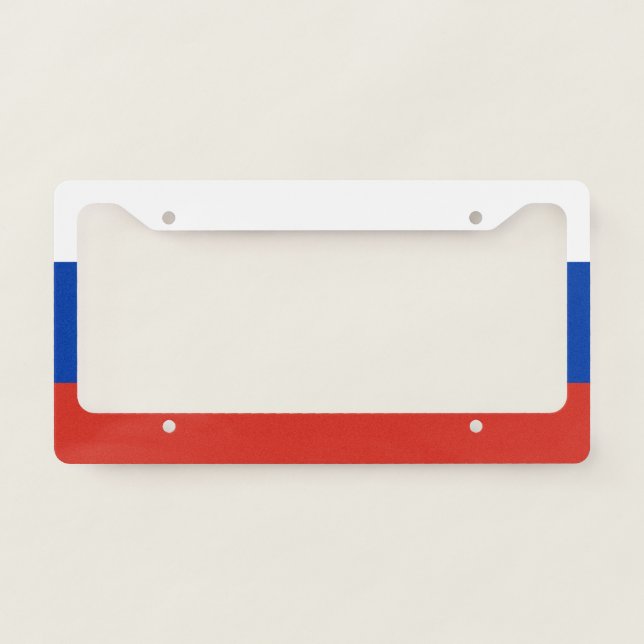 Russia Flag Russian Patriotic License Plate Frame (Front)