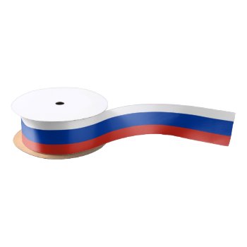 Russia Flag Russian Patriotic Satin Ribbon by YLGraphics at Zazzle