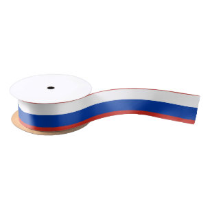 Russia flag satin ribbon