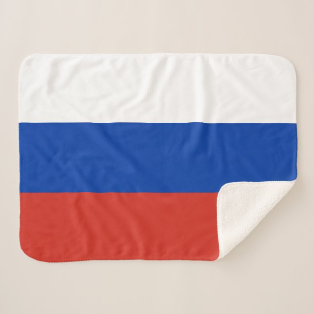 Russia Flag Sherpa Blanket (Front (Horizontal))