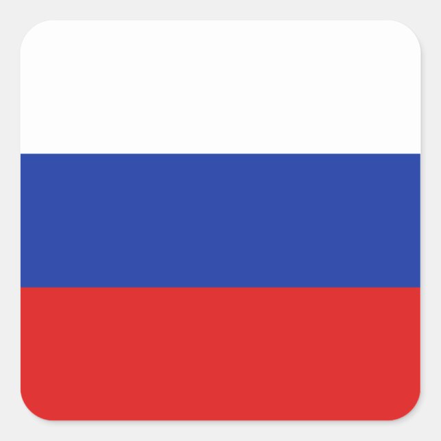 Russia Flag Sticker (Front)