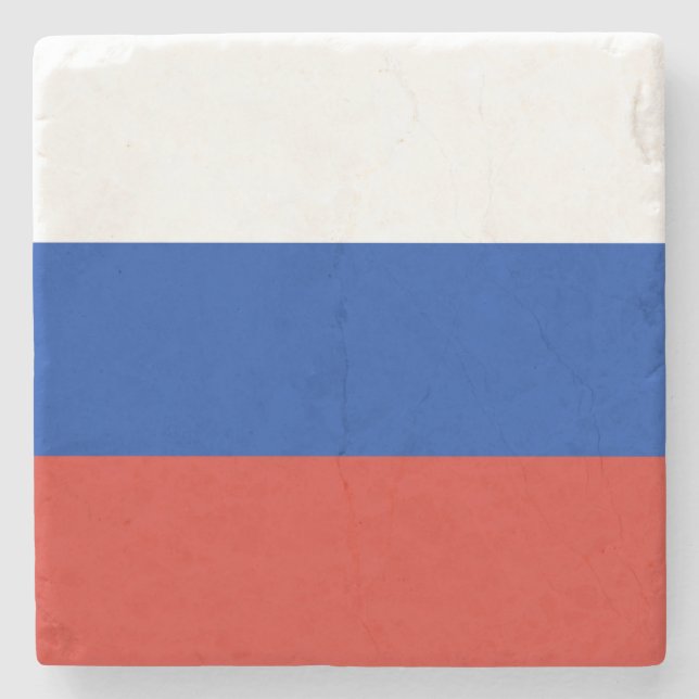Russia Flag Stone Coaster (Front)