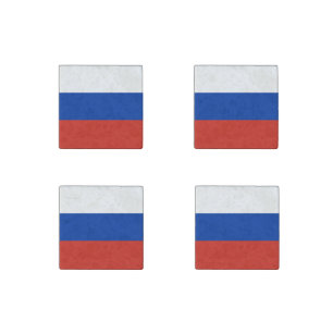 Russia Flag Stone Magnet