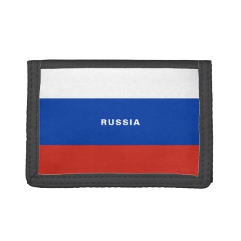 Russia Flag Trifold Nylon Wallet by AZ_DESIGN at Zazzle