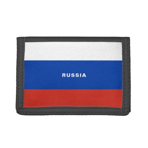 Russia Flag TriFold Nylon Wallet