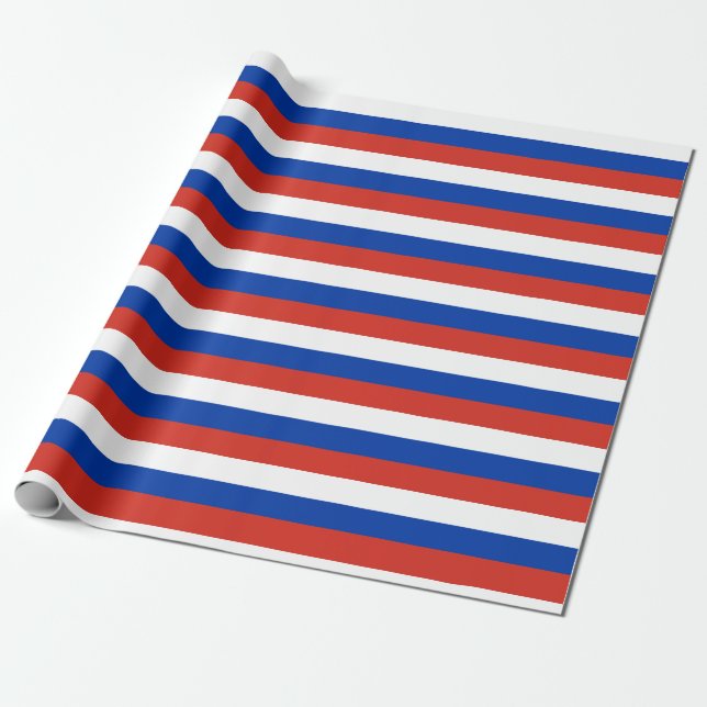 Russia Flag Wrapping Paper (Unrolled)