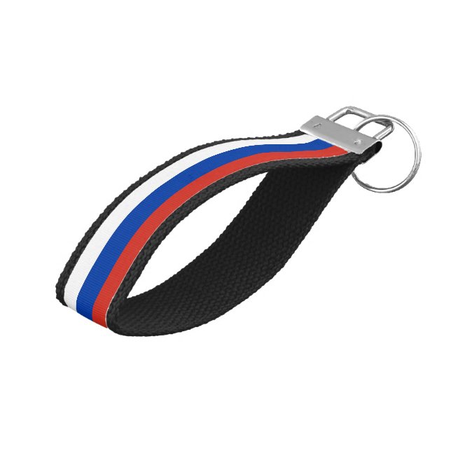 Russia Flag Wrist Keychain (Angled Up)