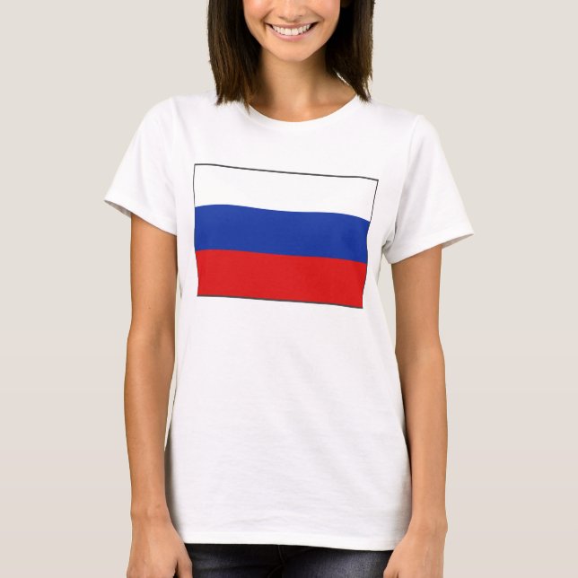 Russia Flag x Map T-Shirt (Front)