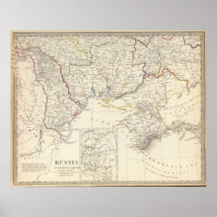 Russia in Europe Part VIII with index map Poster