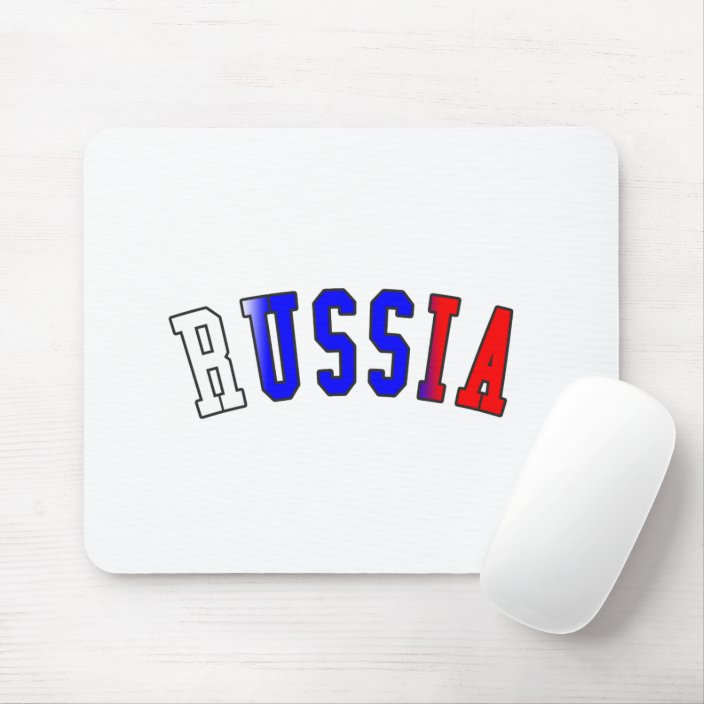 Russia in National Flag Colors Mousepad
