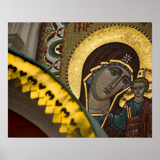 Russia, Moscow, Red Square. Our Lady of Kazan Poster (Front)