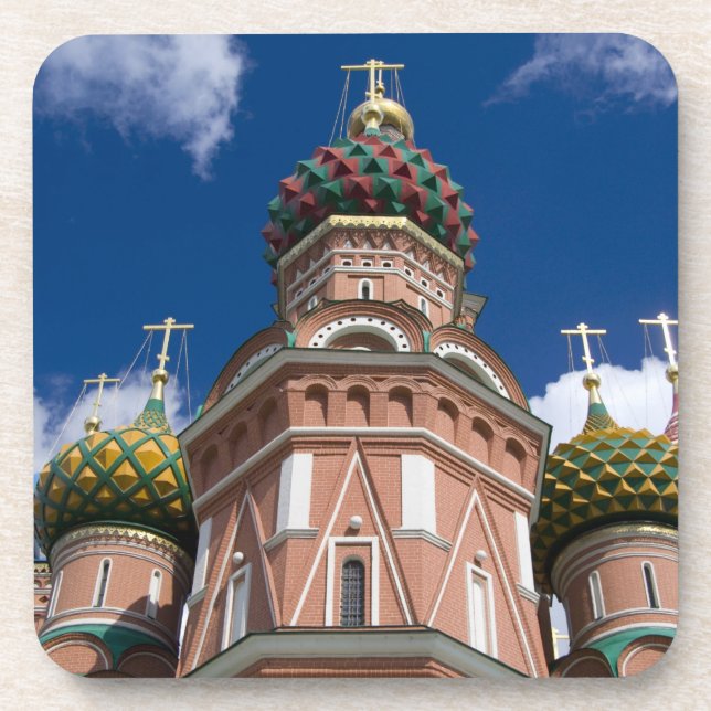 Russia, Moscow, Red Square. St. Basil's 2 Drink Coaster (Front)