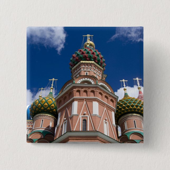 Russia, Moscow, Red Square. St. Basil's 2 Pinback Button (Front)