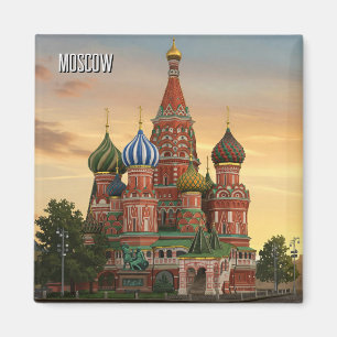 Russia Moscow Travel Magnet