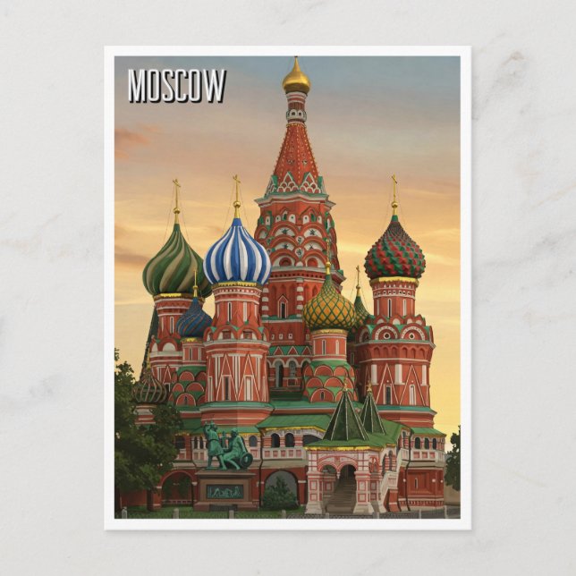 Russia Moscow Travel Postcard (Front)