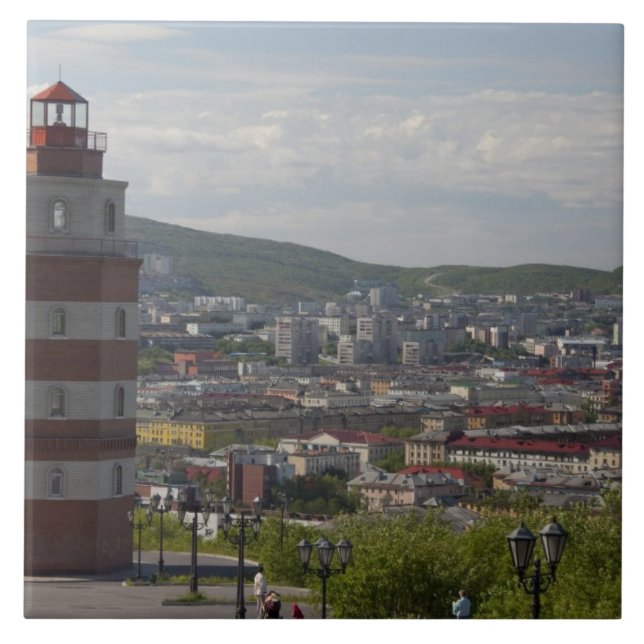 Russia, Murmansk. Largest city north of the Ceramic Tile (Front)