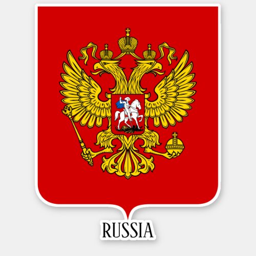 Russia National Coat Of Arms Patriotic Sticker