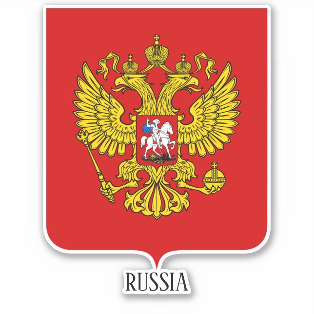 Russia National Coat Of Arms Patriotic Sticker (Front)