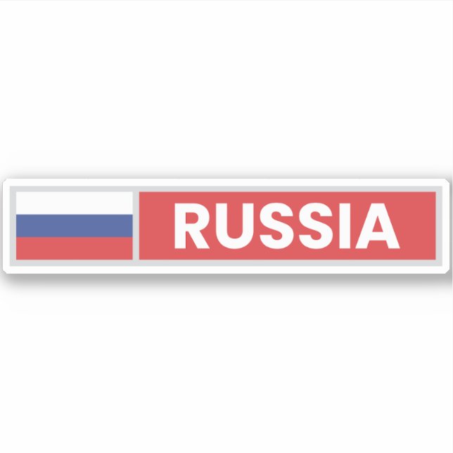 Russia National Flag Sticker (Front)