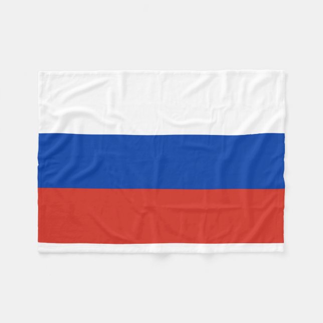 Russia National World Flag Fleece Blanket (Front (Horizontal))