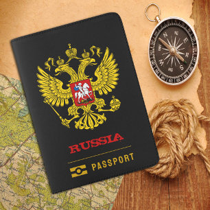Russia Passport, Russian coat of arms / flag Passport Holder