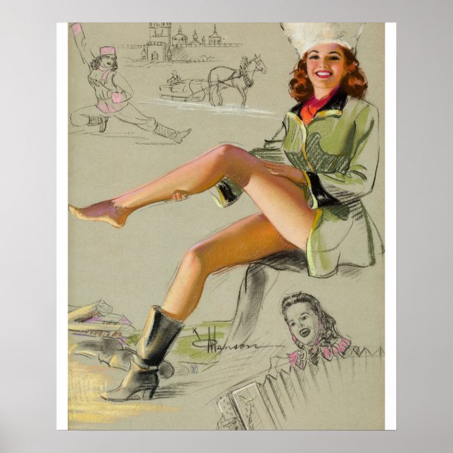 Russia Pin Up Art Poster (Front)