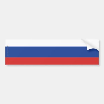 Russia Plain Flag Bumper Sticker by representshop at Zazzle