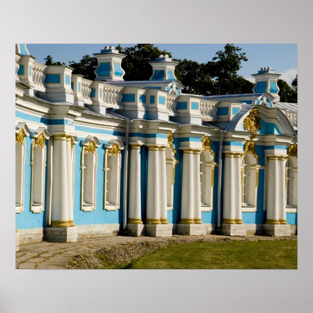 Russia, Pushkin. Portion of Catherine Palace. Poster (Front)
