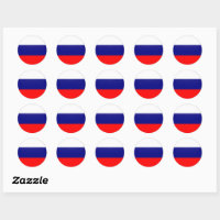 Russia Flag Rectangular Sticker, Zazzle