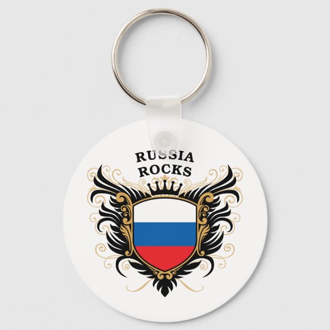 Russia Rocks Keychain (Front)