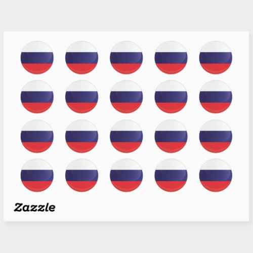 Russia  Round Icon Flag Classic Round Sticker