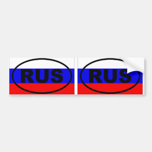 Russia RUS European oval Bumper Sticker