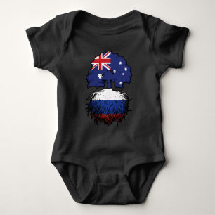 Russia Russian Australian Australia Tree Roots Baby Bodysuit