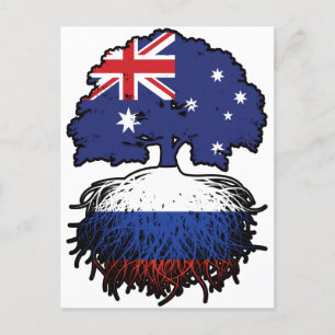 Russia Russian Australian Australia Tree Roots Postcard