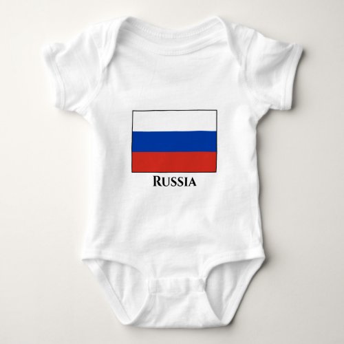 Russia Russian Flag Baby Bodysuit