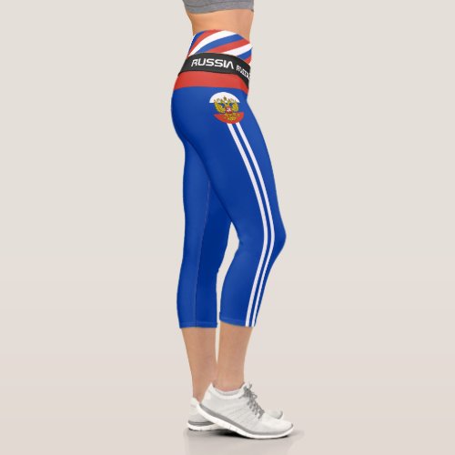 Russia  Russian Flag fashion Fitness Sports  Ca Capri Leggings