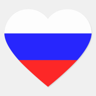 Russia – Russian Flag Heart Sticker