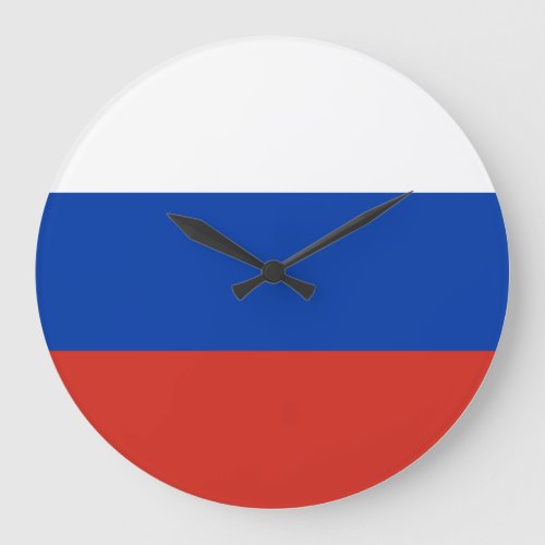 Russia Russian Flag Large Clock