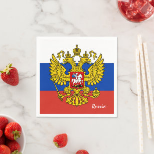 Russia & Russian flag party fashion /sport fans Na Napkins
