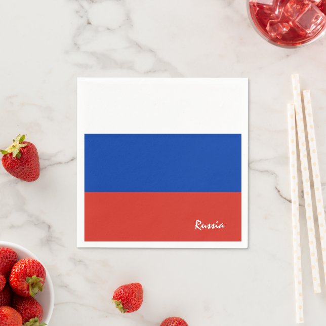Russia & Russian flag party fashion /sport fans Napkins (Insitu)