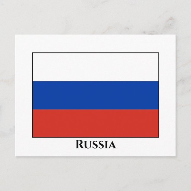 Russia (Russian) Flag Postcard (Front)