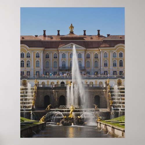 Russia Saint Petersburg Peterhof Grand Palace Poster