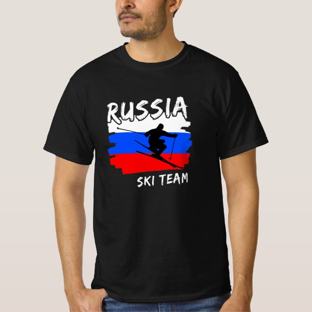 Russia Ski  T-Shirt (Front)