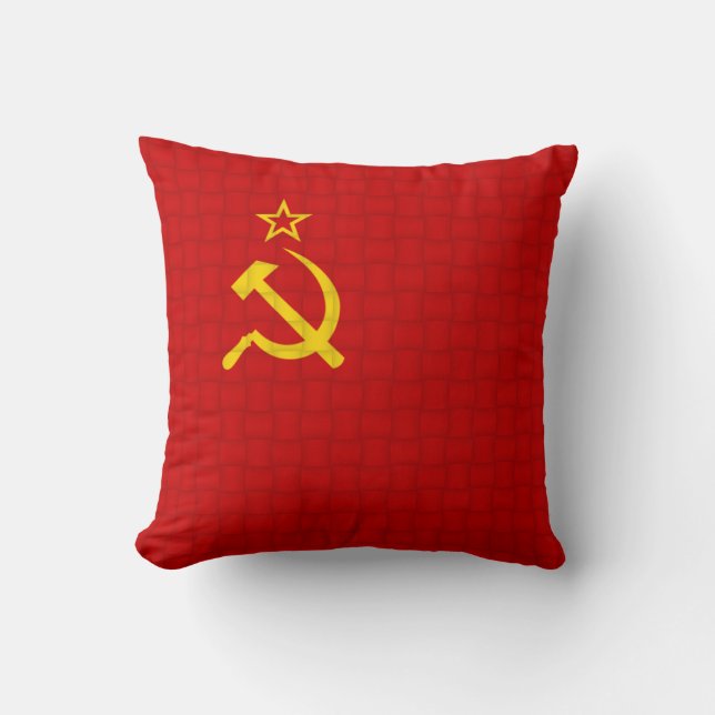 Russia Soviet union flag Throw Pillow (Front)