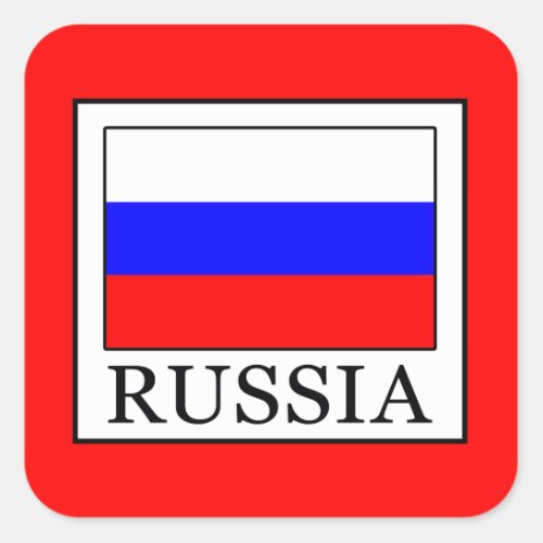 Russia Square Sticker