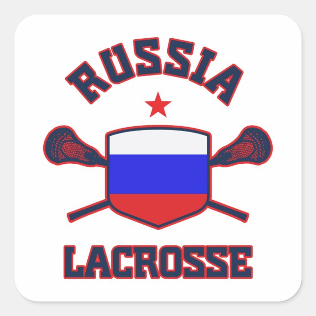 Russia Square Sticker (Front)